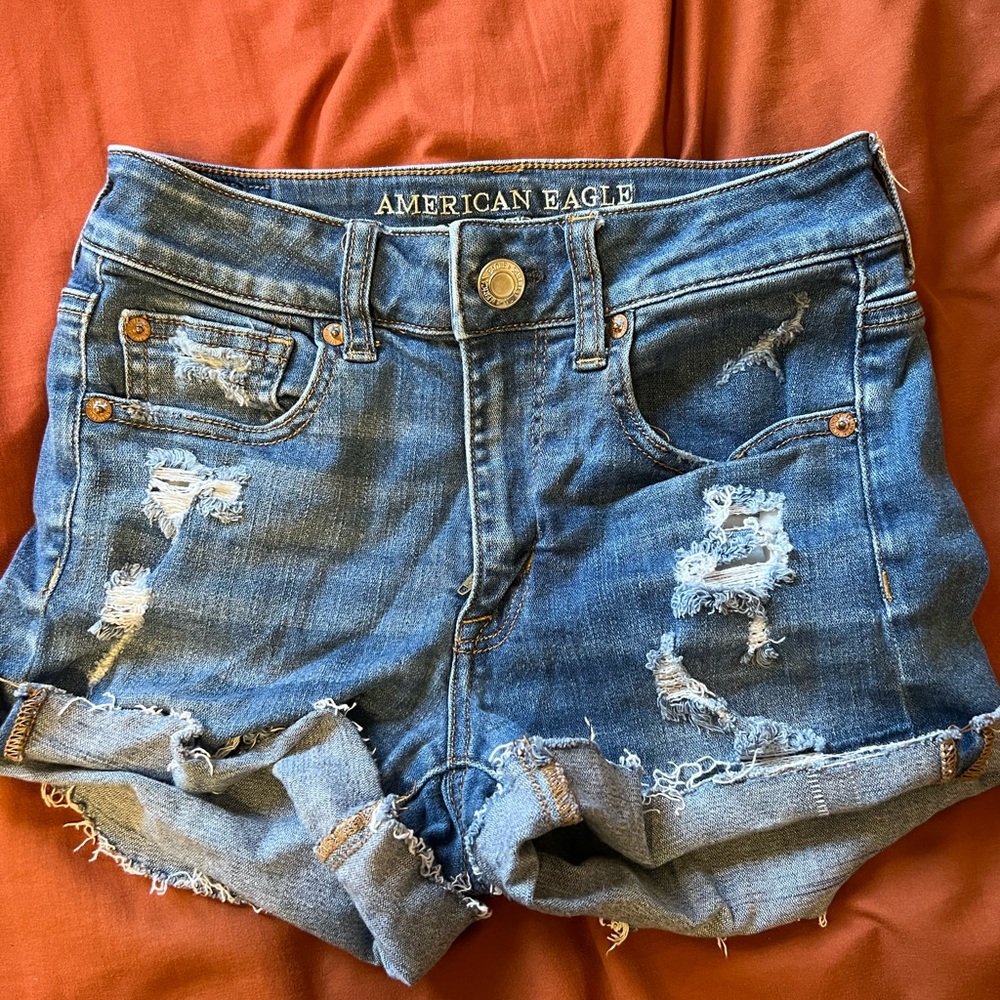 American Eagle Hi Rise Shortie SZ 2